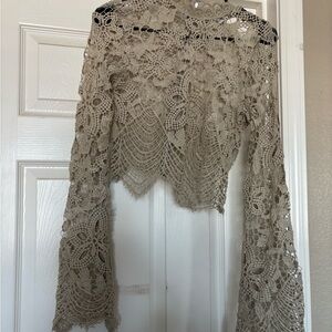 Elegant Lace Crochet Top
